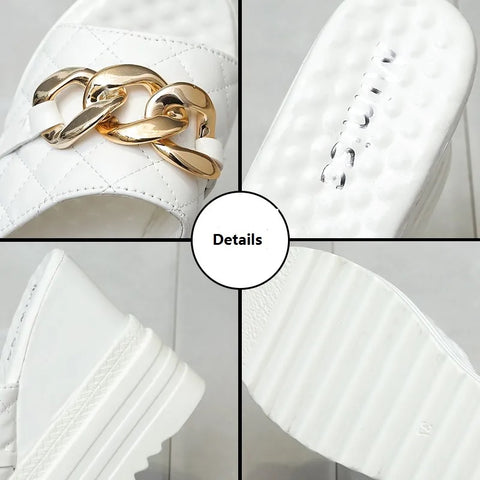 New Metain Chain Super High Platform Slipper CODE: KAR2705