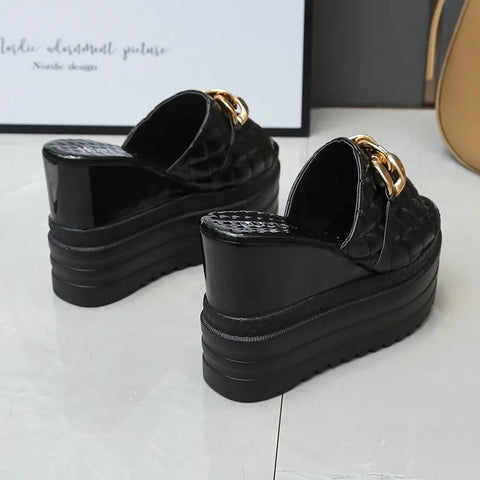 New Metain Chain Super High Platform Slipper CODE: KAR2705