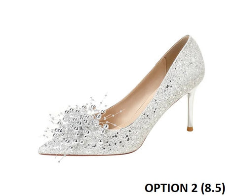 New Sexy fashion Pumps Sequined Pointed Toe Slip-On String High Heel CODE: KAR2707
