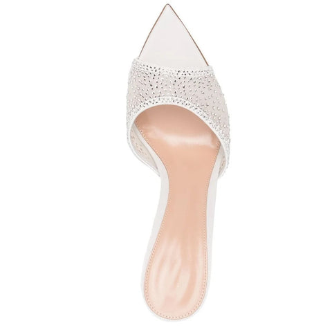 New Summer Rhinestone Pointed Toe Open Toe Slip-on High heel CODE: KAR2708