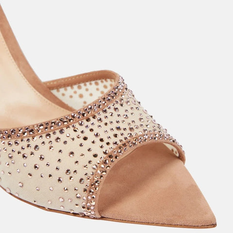 New Summer Rhinestone Pointed Toe Open Toe Slip-on High heel CODE: KAR2708