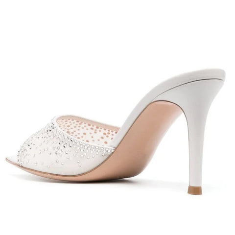 New Summer Rhinestone Pointed Toe Open Toe Slip-on High heel CODE: KAR2708