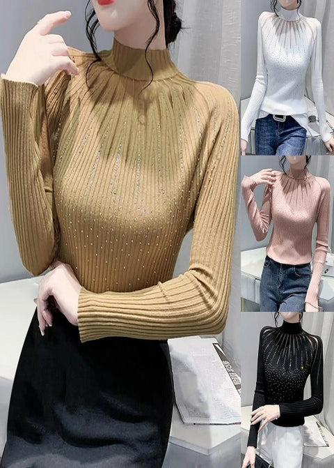 New Sexy Autumn Knitted Lace  High Neck Casual Top CODE: KAR2715