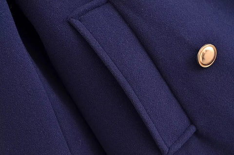 New  Fashion Double Breasted Long Sleeve Woolen Jacket CODE: KAR2719