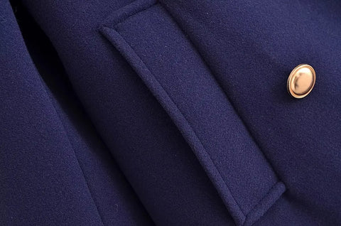 New  Fashion Double Breasted Long Sleeve Woolen Jacket CODE: KAR2719