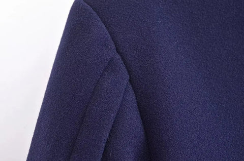 New  Fashion Double Breasted Long Sleeve Woolen Jacket CODE: KAR2719