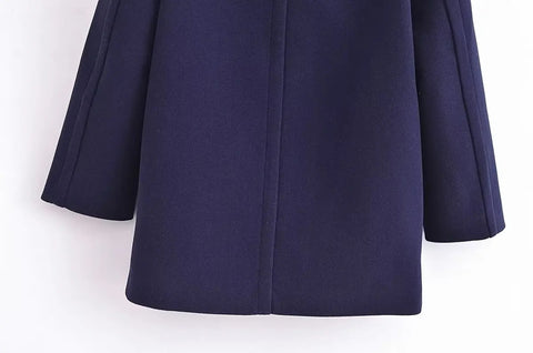 New  Fashion Double Breasted Long Sleeve Woolen Jacket CODE: KAR2719