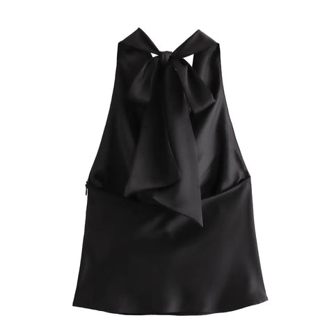 New Sexy Off Shoulder Halter Neck Satin Top CODE: KAR2720
