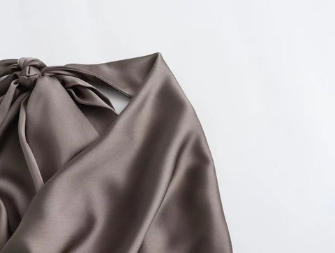 New Sexy Off Shoulder Halter Neck Satin Top CODE: KAR2720