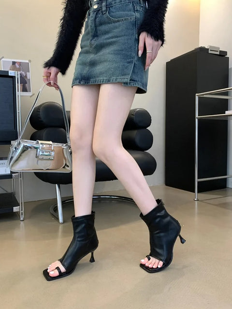 New Fashion Clip Toe Soft High Heel Boot CODE: KAR2723