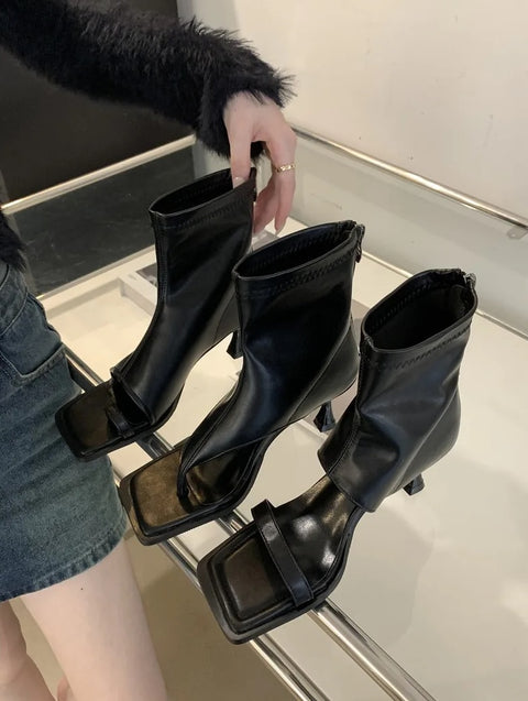New Fashion Clip Toe Soft High Heel Boot CODE: KAR2723