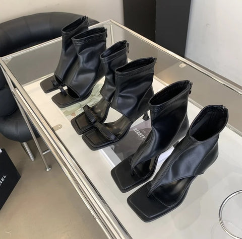 New Fashion Clip Toe Soft High Heel Boot CODE: KAR2723