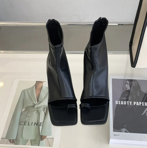 New Fashion Clip Toe Soft High Heel Boot CODE: KAR2723