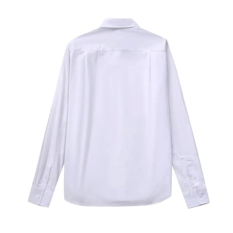 New Rhinestone Button up Long Sleeve Asymmetric Shirt CODE: KAR2725