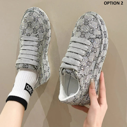 Rhinestone Platform Glitter Design Slip On Shoe SIZE: 39 CODE: READY1245
