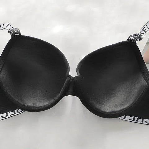 New sexy beauty back push-up adjustment letter strap bra underwear set CODE: KAR2743