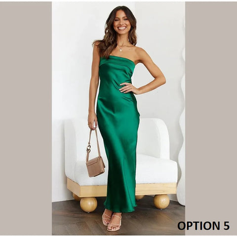 New Summer Sexy Off Shoulder Floral Print Sleeveless Backless Slim Long Dress CODE: KAR2744