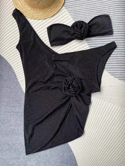 New Sexy 3D Flower 3 Piece Set Swimwear CODE: KAR2750