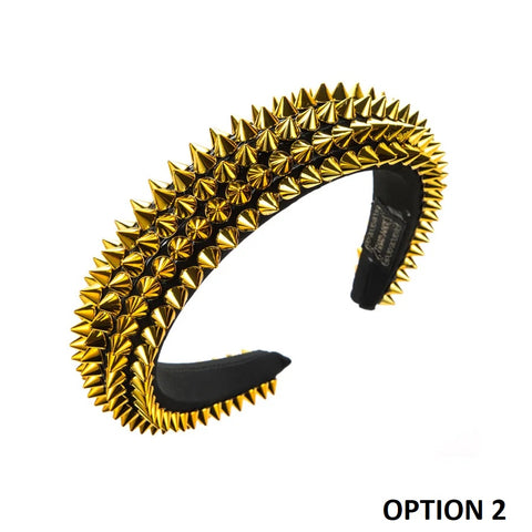 New Casual Turban Center Rivet Hairband CODE: KAR2755