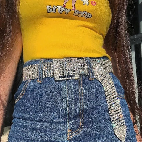 New Rhinestones Crystals Street Style Belt CODE: KAR2756