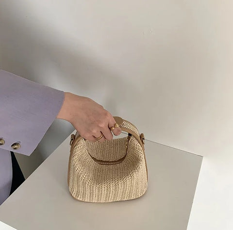 New summer Casual shoulder small bohemian woven beach bag CODE: KAR2757