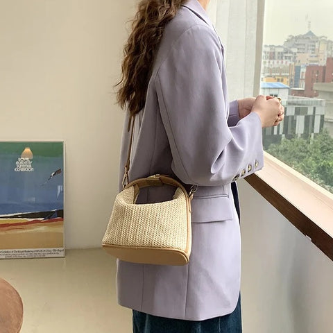 New summer Casual shoulder small bohemian woven beach bag CODE: KAR2757