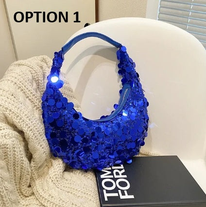 New Fashion Shiny Party Small Sequin Underarm Bag CODE: KAR2765