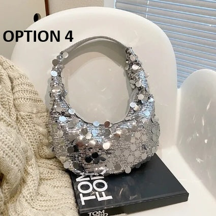 New Fashion Shiny Party Small Sequin Underarm Bag CODE: KAR2765