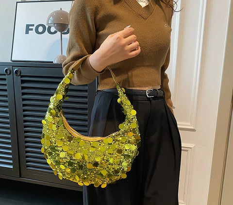 New Fashion Shiny Party Small Sequin Underarm Bag CODE: KAR2765