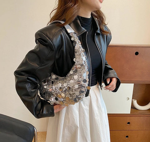 New Fashion Shiny Party Small Sequin Underarm Bag CODE: KAR2765
