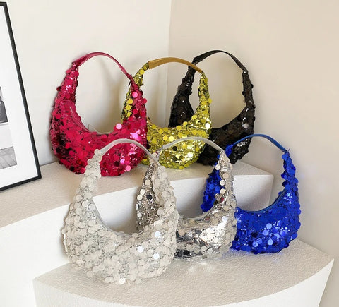 New Fashion Shiny Party Small Sequin Underarm Bag CODE: KAR2765