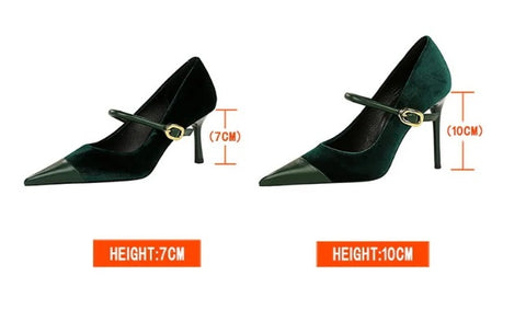 New Pointed Pumps Shallow Mouth Slip On Lace-Up Stiletto Casual Fine Heeled Shoe CODE: KAR2769