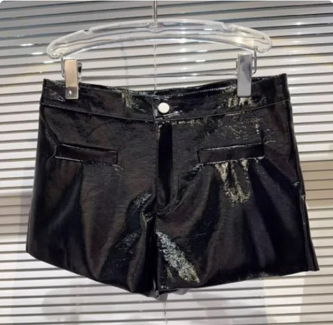 New Trend Shiny Plaid High Waist Loose Wide Leg Hot Party Short CODE: KAR2776