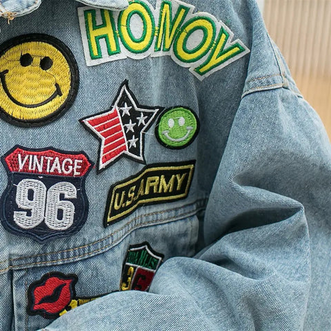 New Autumn Fashion Letter Label Loose Shirt CODE: KAR2777