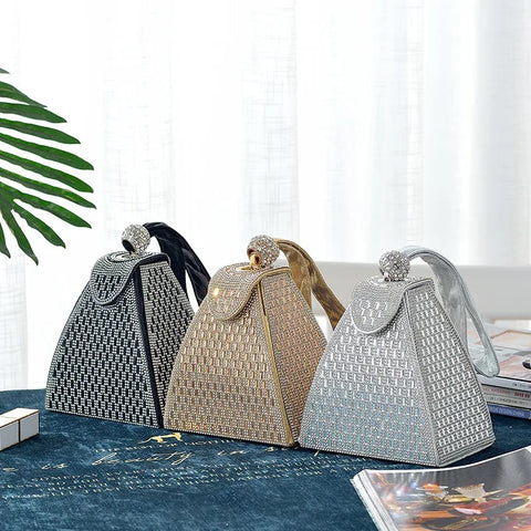 Luxury Designer Fashion Triangle Party Clutch Bag CODE: KAR2782