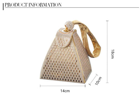Luxury Designer Fashion Triangle Party Clutch Bag CODE: KAR2782