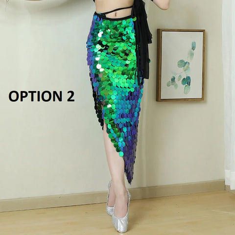 Sequin Tassel Rave Belt Waist Chain Wrap Mini Skirt CODE: KAR2787