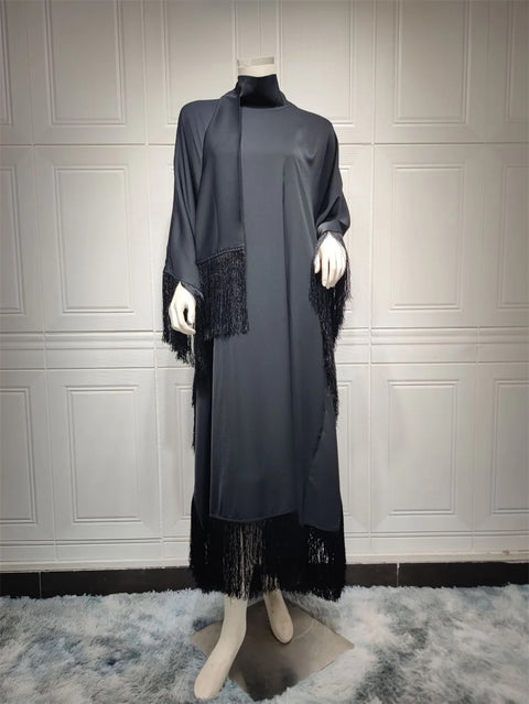 New Batwing Sleeve Tassel Kaftan Party Dress CODE: KAR2792