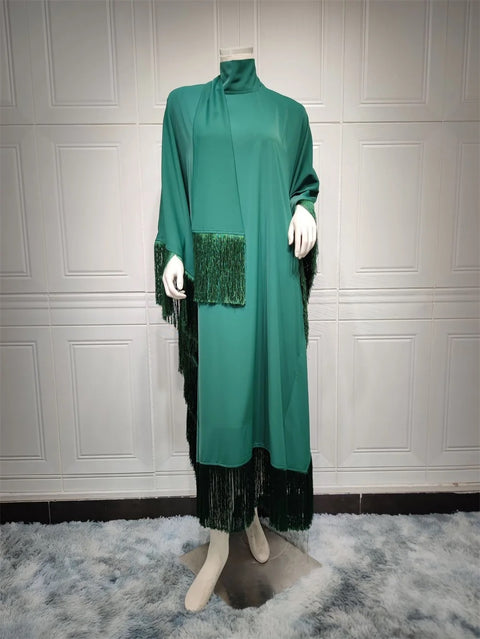 New Batwing Sleeve Tassel Kaftan Party Dress CODE: KAR2792