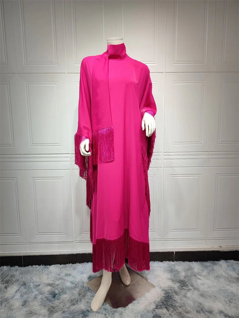 New Batwing Sleeve Tassel Kaftan Party Dress CODE: KAR2792