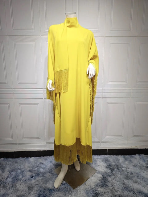 New Batwing Sleeve Tassel Kaftan Party Dress CODE: KAR2792