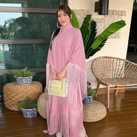 New Batwing Sleeve Tassel Kaftan Party Dress CODE: KAR2792