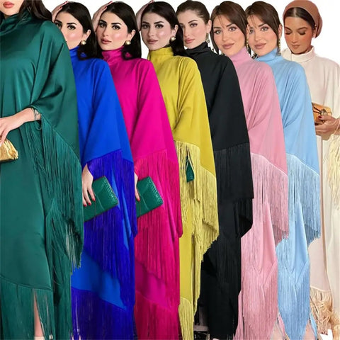 New Batwing Sleeve Tassel Kaftan Party Dress CODE: KAR2792