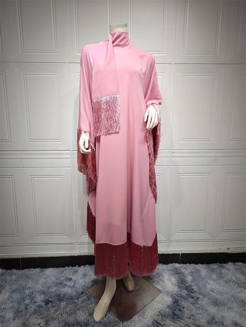 New Batwing Sleeve Tassel Kaftan Party Dress CODE: KAR2792
