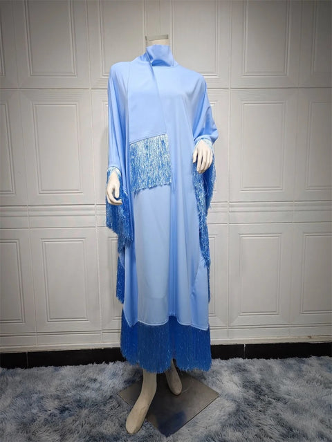 New Batwing Sleeve Tassel Kaftan Party Dress CODE: KAR2792