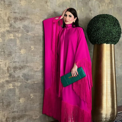 New Batwing Sleeve Tassel Kaftan Party Dress CODE: KAR2792