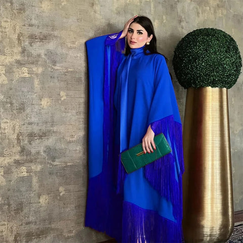 New Batwing Sleeve Tassel Kaftan Party Dress CODE: KAR2792