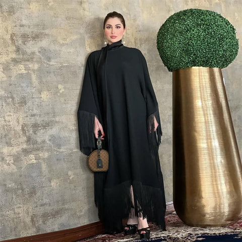 New Batwing Sleeve Tassel Kaftan Party Dress CODE: KAR2792