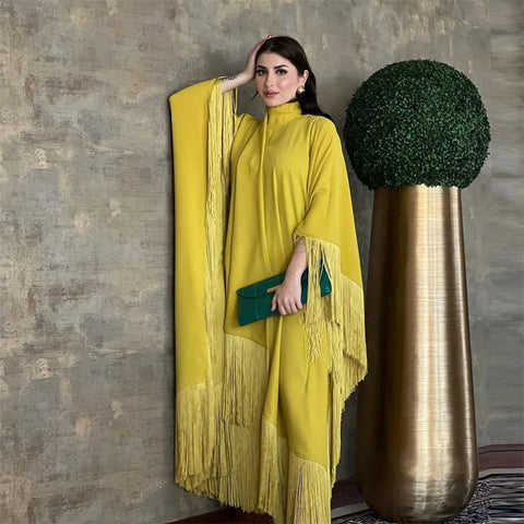 New Batwing Sleeve Tassel Kaftan Party Dress CODE: KAR2792