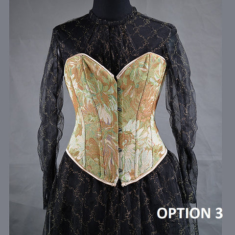 New Monet Oil Painting Style Spice Girl Fish Bone Buckle Short Bustier Corset CODE: KAR2793